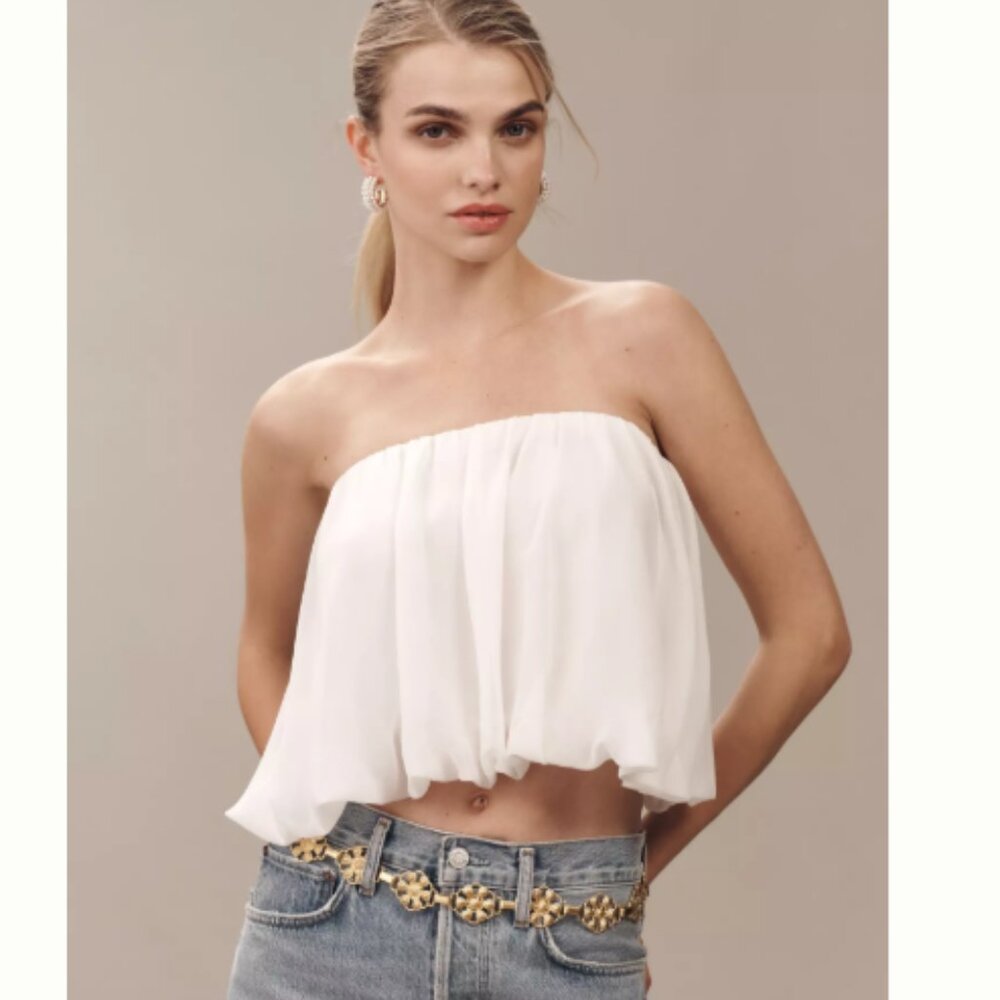 Anthropology RIXO Tianna Chain Belt 18k gold-plated metal Sz S/M Bundle Discount - Picture 2 of 3